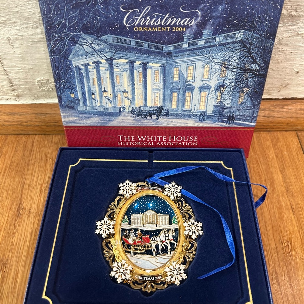 The White House Historical Association Christmas ornaments.